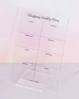 Acrylic Desk Stand - Weekly Planner