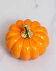 Classic Orange Pumpkin Ceramic Decor - ديكور يقطين سيراميك برتقالي كلاسيكي
