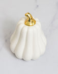 Tall White Pumpkin Ceramic Decor - ديكور يقطين سيراميك أبيض طويل