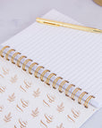 Playful Names Foil Wedding Lined Notebook