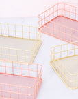 Wire Gold Storage Box - صندوق تخزين ذهبي