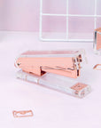 Acrylic Rose Gold Stapler - دباسة أكريليك ذهبية وردية