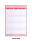 Colorful Order Tracker Desk Planner