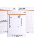 White Marble Order Tracker Desk Planner