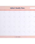 Pastel Monthly Desk Planner