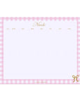 Gingham Time Blocks Weekly Desk Planner