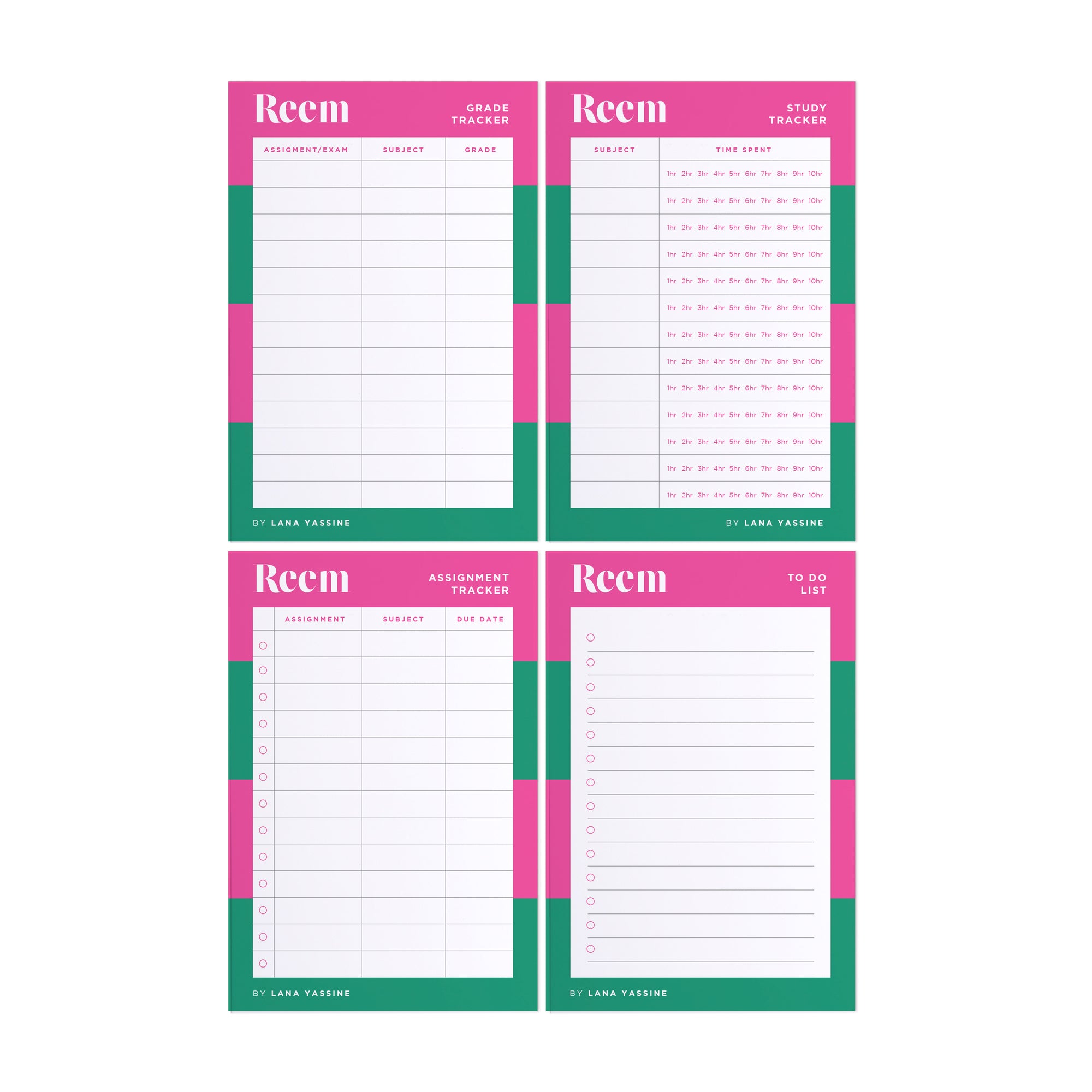 Jungle Pop Student Study Desk Planner