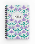 Purple Flowers Lined Notebook
