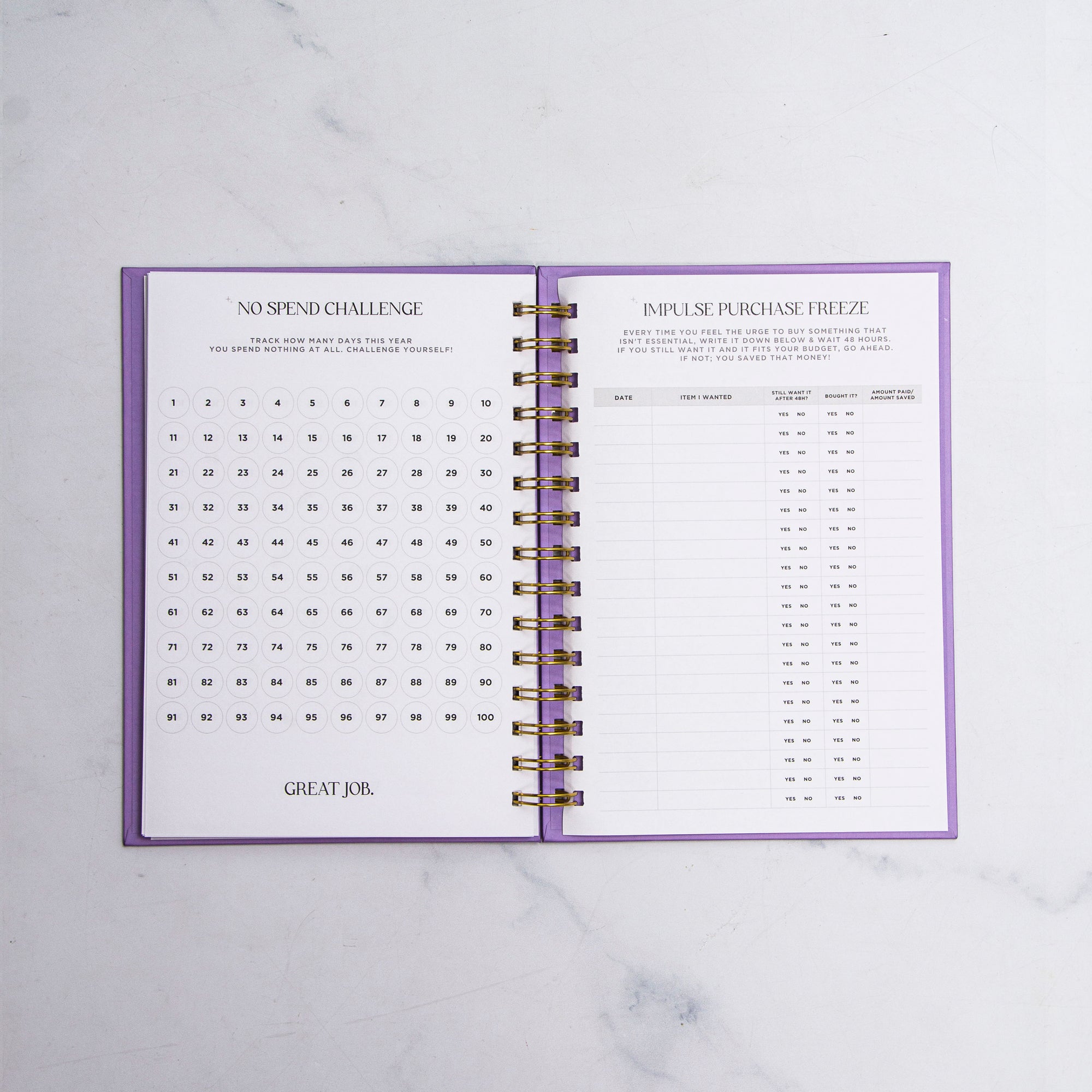 Any Name Foil Budget Planner