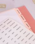 Foil Stickers for Binder Divider Tabs - ستيكرات رقائق معدنية لفواصل ملفات الحلقات