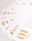 2026 Calendar Cards for Acrylic Gold Desk Stand - بطاقات تقويم ٢٠٢٦