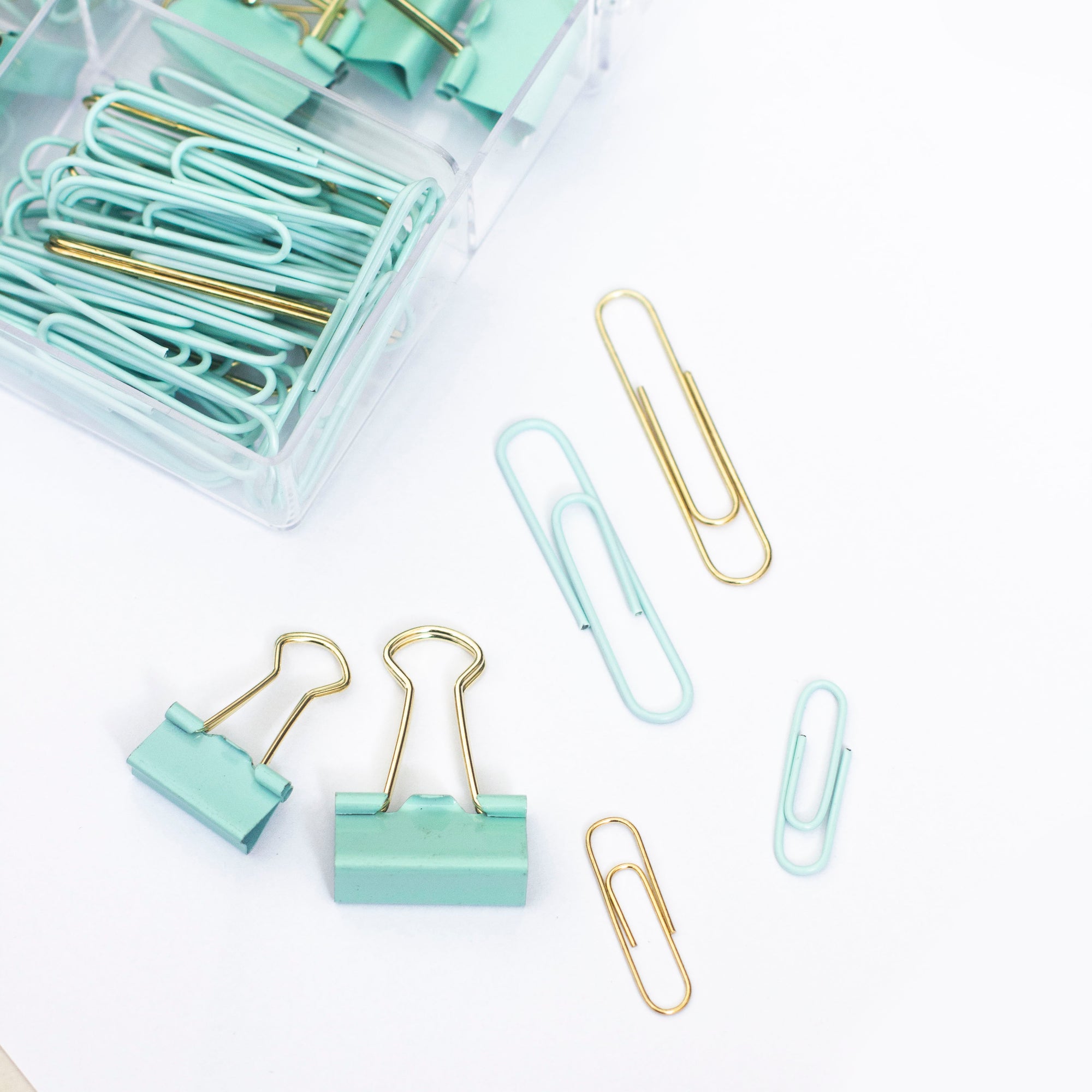 Paper Clips Bundle Light Turquoise - مجموعة مشابك ورق
