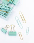 Paper Clips Bundle Light Turquoise - مجموعة مشابك ورق