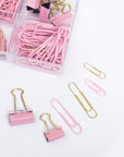Paper Clips Bundle Pink - مجموعة مشابك ورق