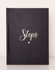 Any Name Black Vegan Leather Lined Notebook