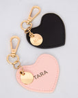 Purple Vegan Leather Heart Keychain