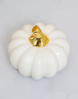 Classic White Pumpkin Ceramic Decor - ديكور يقطين سيراميك أبيض كلاسيكي