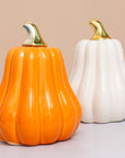 Tall White Pumpkin Ceramic Decor - ديكور يقطين سيراميك أبيض طويل