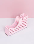 Metal Pink Tape Dispenser - موزع شريط لاصق زهري