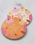 Pumpkin Spice Coaster Orange - قاعدة أكواب اليقطين باللون البرتقالي