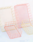 Wire Rose Gold Storage Box - صندوق تخزين ذهبي وردي