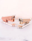 Acrylic Rose Gold Stapler - دباسة أكريليك ذهبية وردية