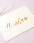 White Leather Pouch