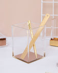 Acrylic Gold Pen Holder - حامل أقلام أكريليك ذهبي