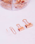 Paper Clips Bundle Rose Gold  - مجموعة مشابك ورق