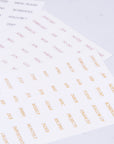 Foil Stickers for Binder Divider Tabs - ستيكرات رقائق معدنية لفواصل ملفات الحلقات
