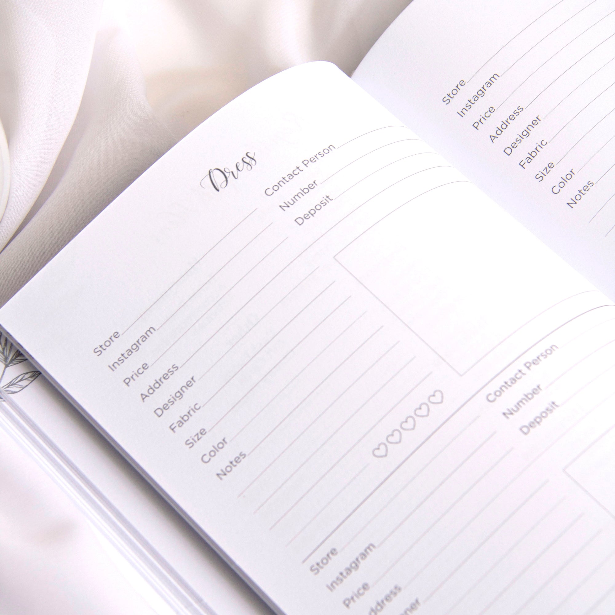 "I Do" Leather Wedding Planner with Silver Foil